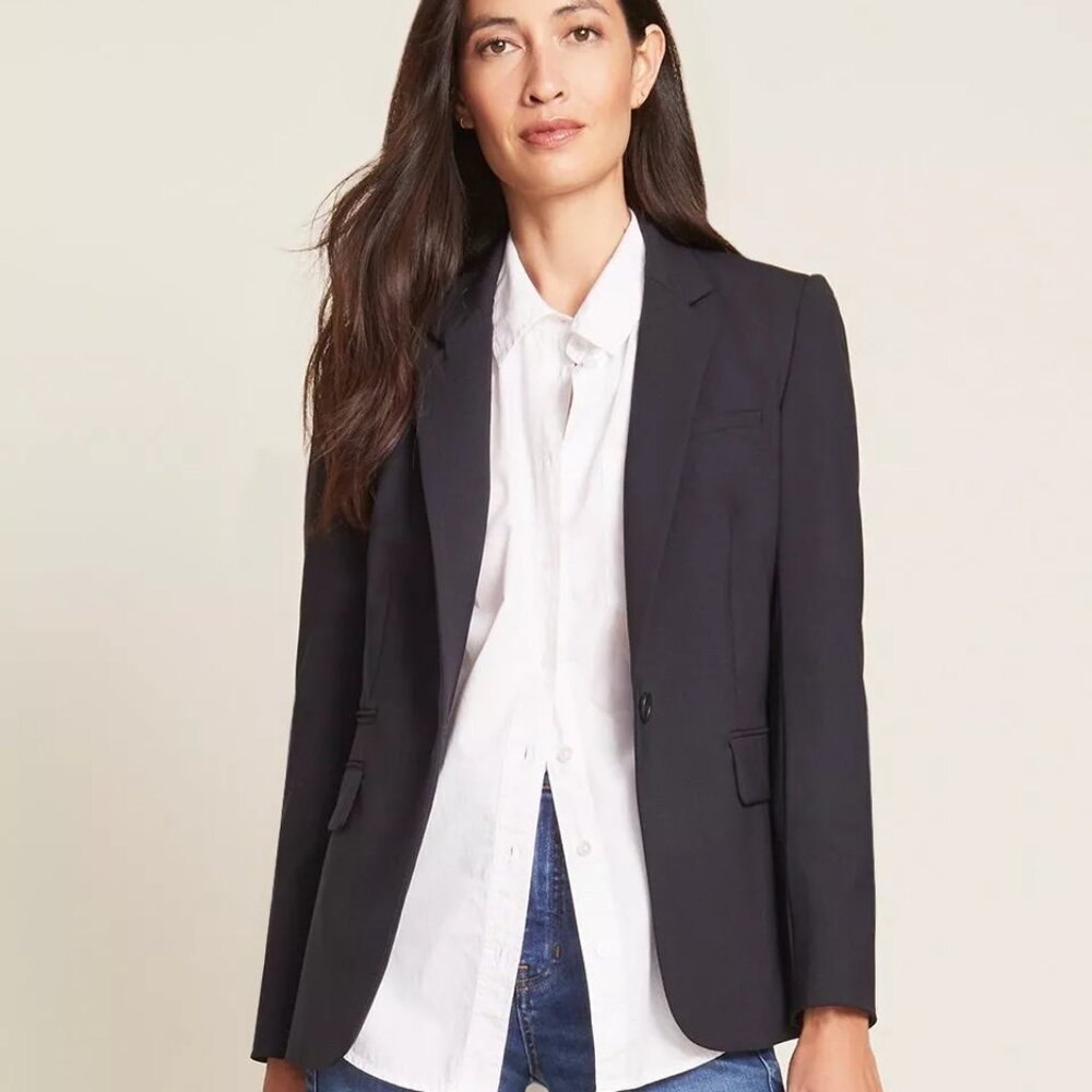 Veronica Beard Navy Blue Dickey Blazer Jacket Size 2
